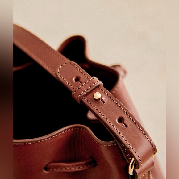 SEZANE FARROW Bucket Leather bag - Picture 5 of 11